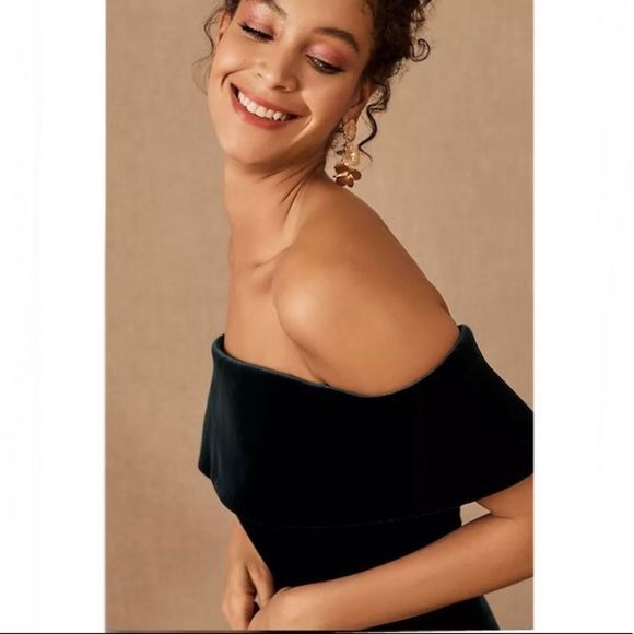 BHLDN Fawn Velvet Dress size 12 - Picture 2 of 8